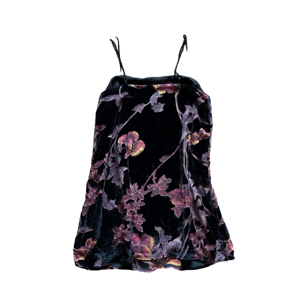 Abbeline  Spaghetti Strap Mini Dress Sz M Black Velvet Urban Outfitters